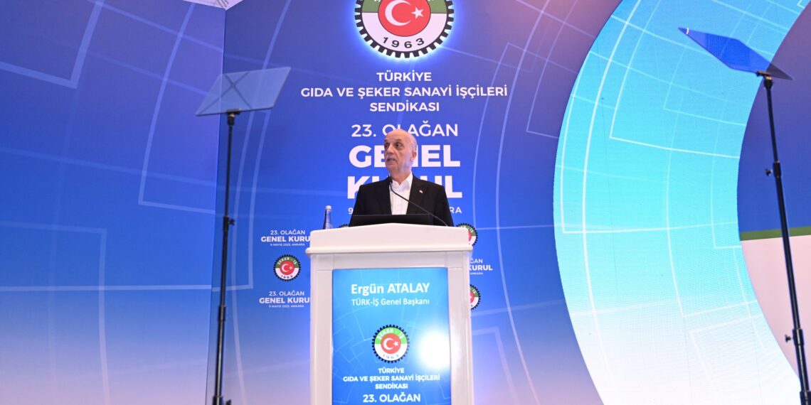 TÜRK-İŞ Genel Başkanı Ergün ATALAY, 09 Mayıs 2025 Cuma günü Konfederasyonumuza bağlı Şeker-İş Sendikası’nın 23. Olağan Genel Kuruluna katıldı.